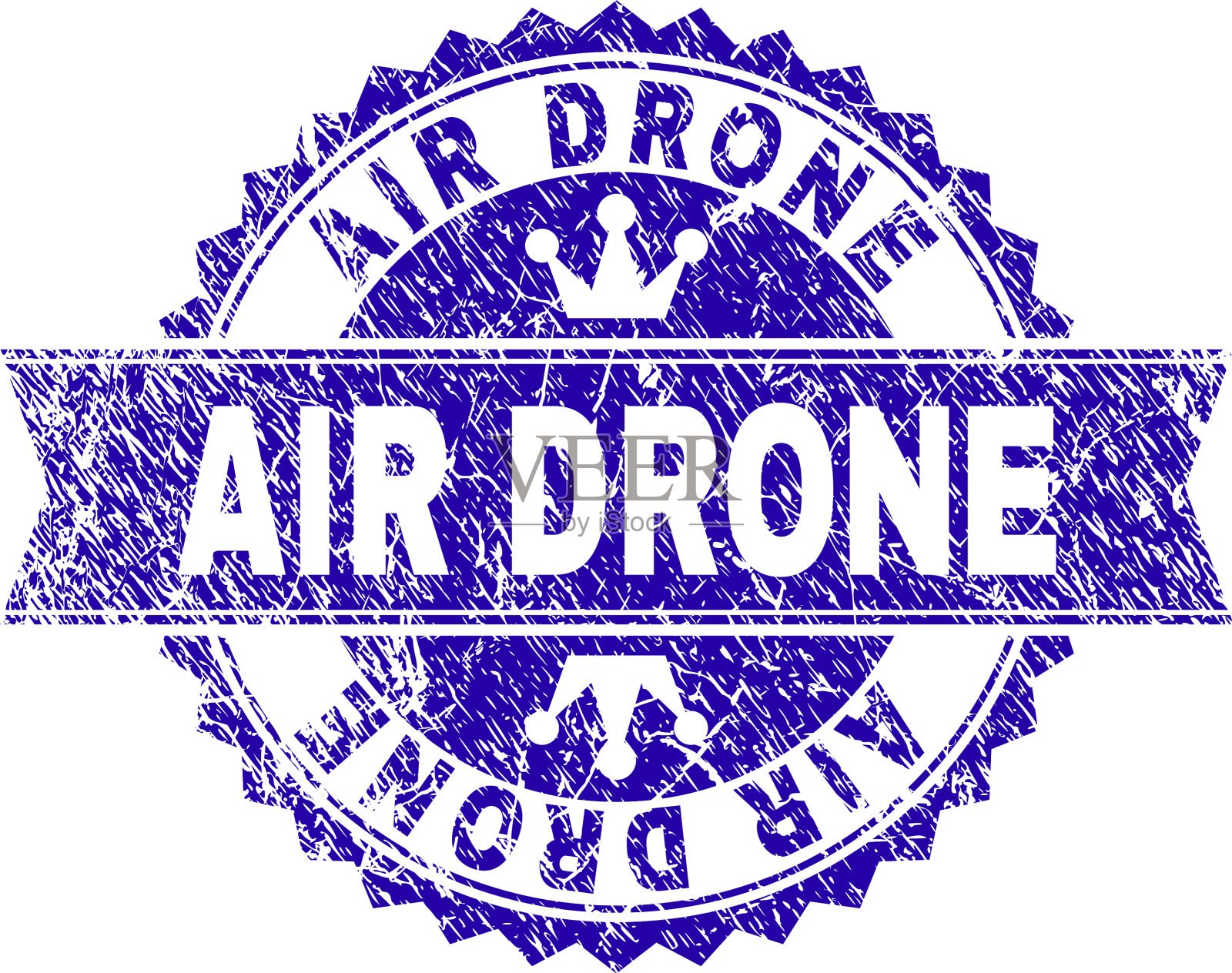 刻有纹理的无人机印章印章插画图片素材