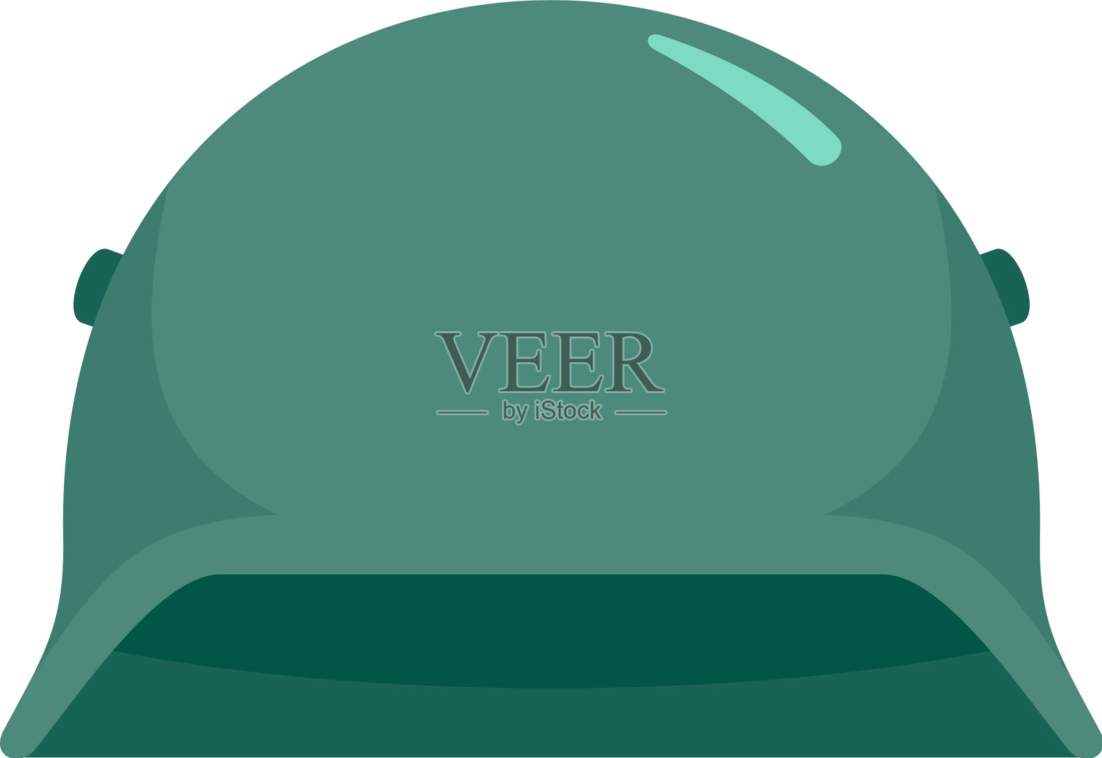 陆军头盔图标扁平化风格设计元素图片