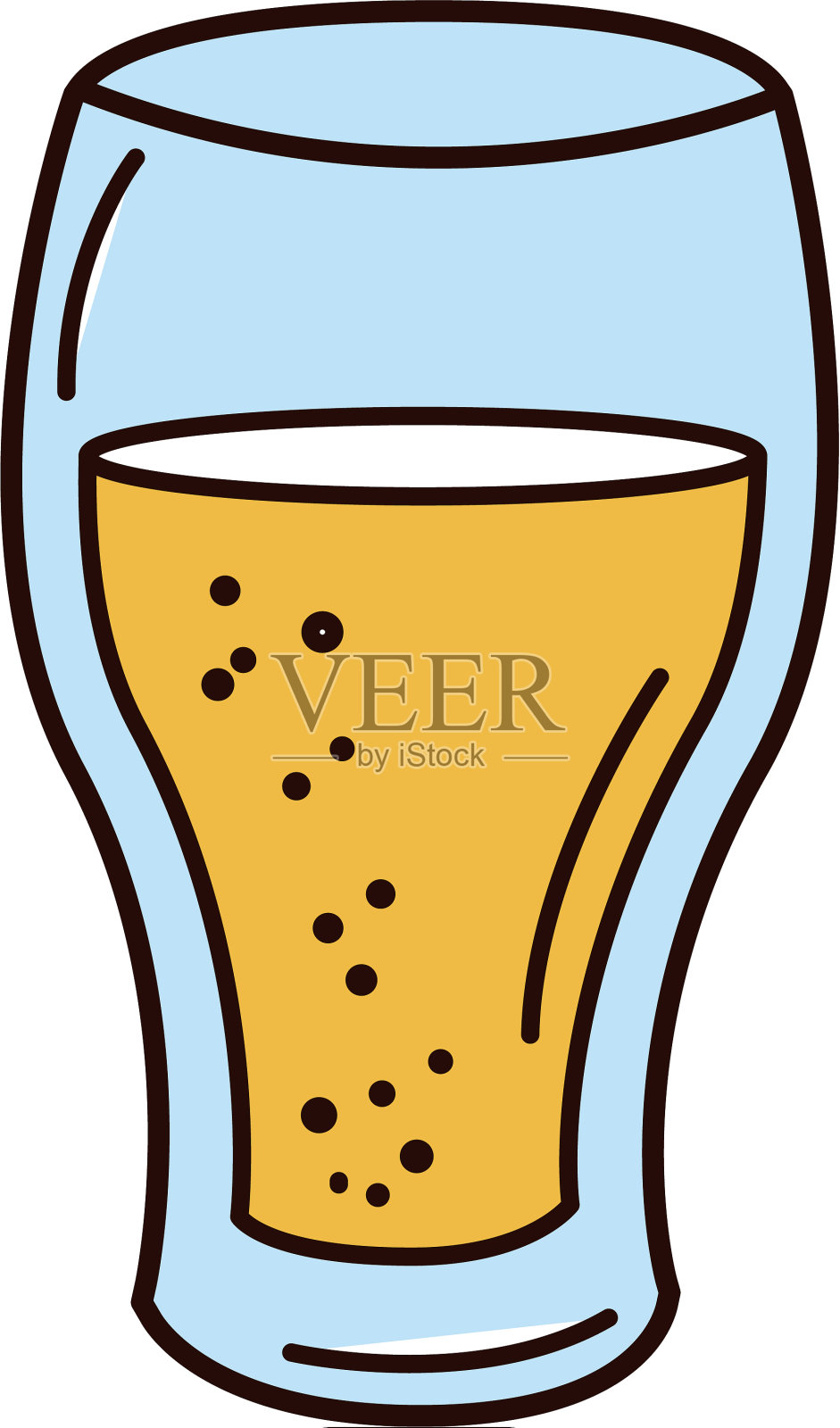 啤酒杯孤立图标设计元素图片