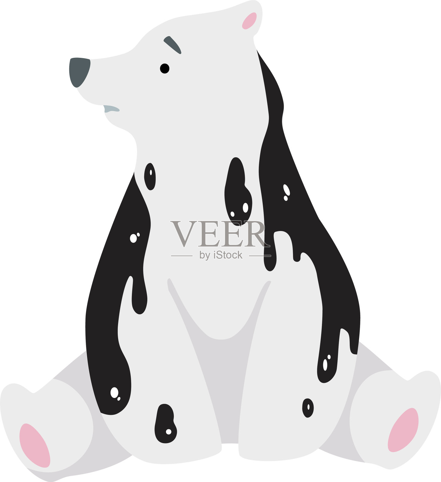 北极熊在油污全球环境设计元素图片