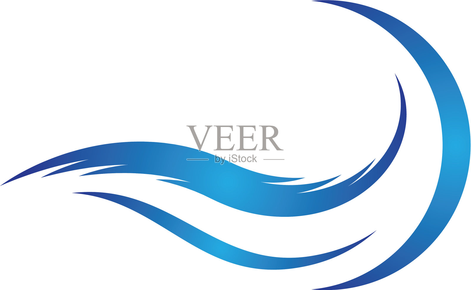 波浪符号图标设计设计元素图片