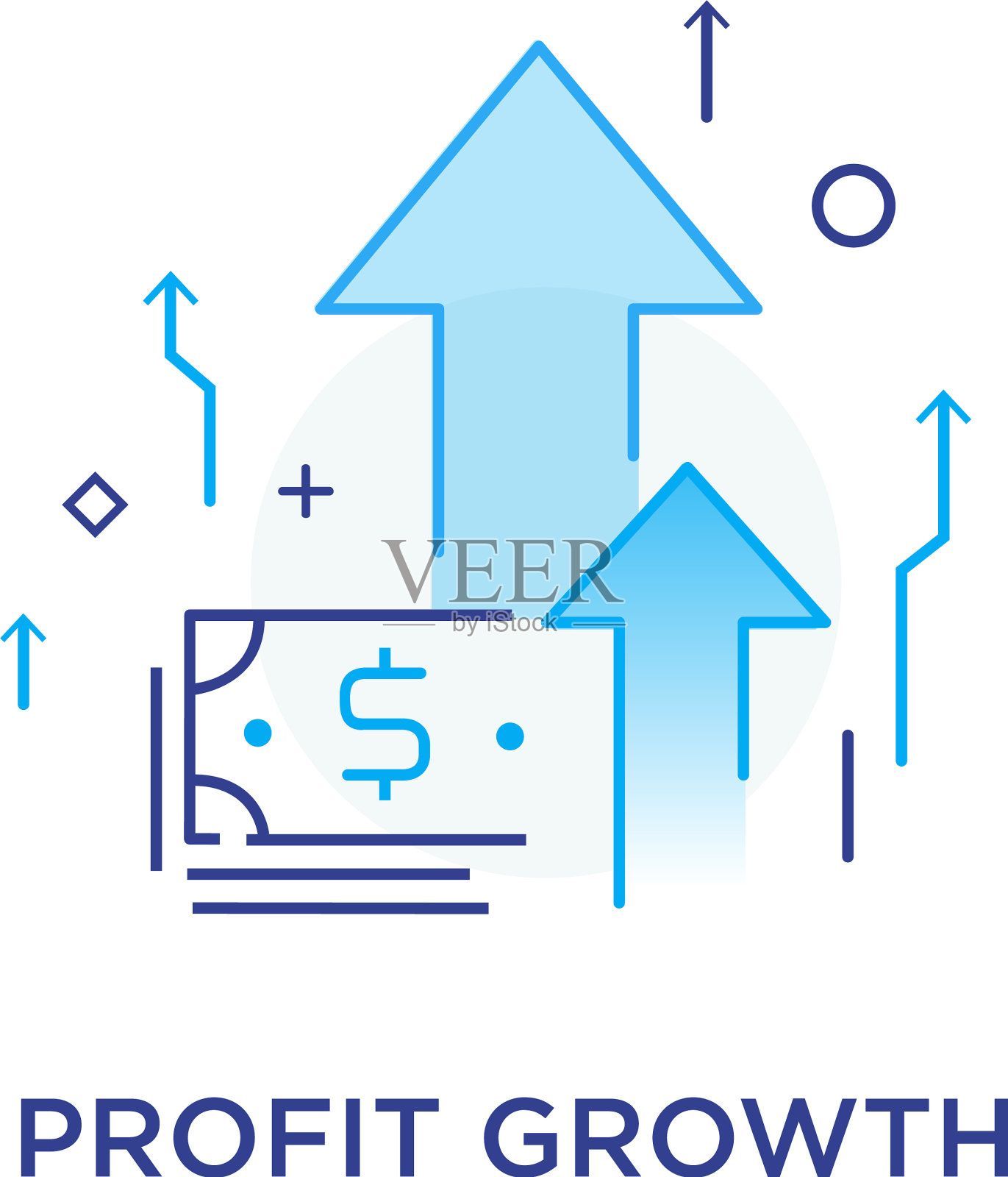 利润增长是成功之道插画图片素材