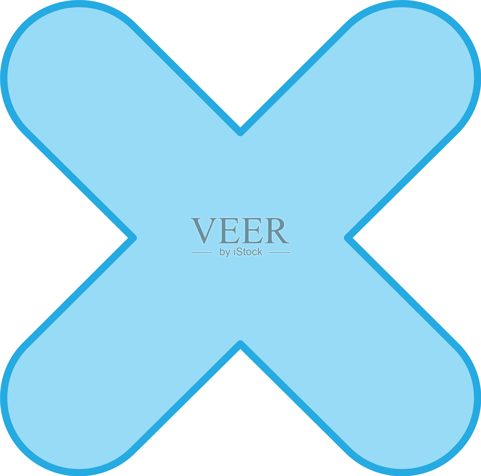 完美的蓝色色调图标或象形图上的白色图标素材