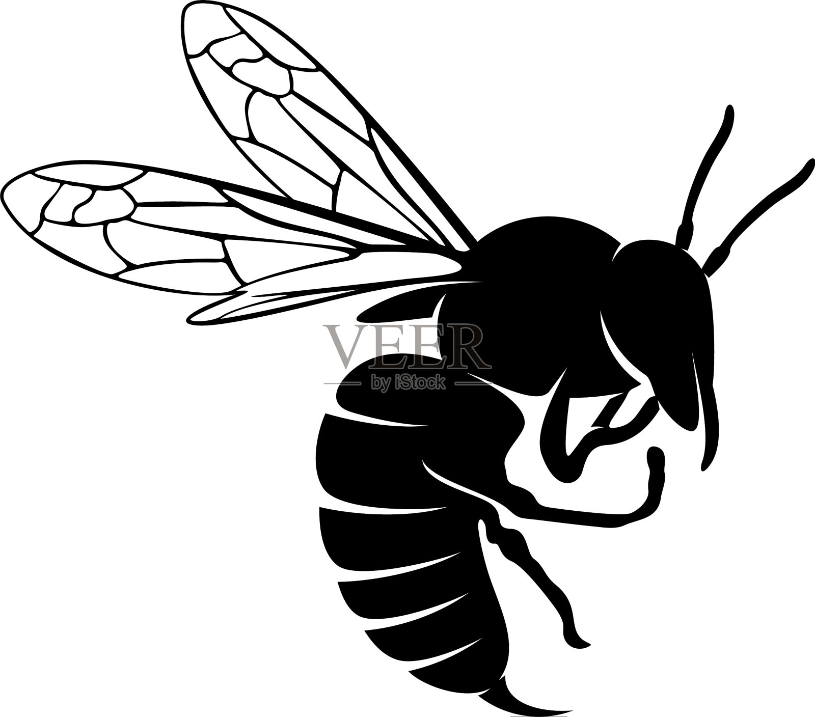 蜜蜂标志设计图标符号模板设计元素图片