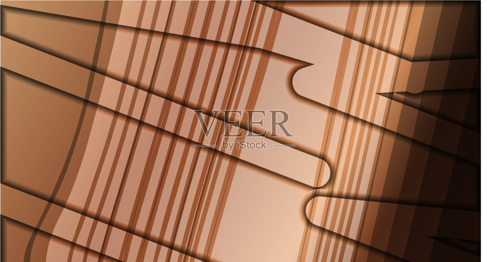 抽象的波浪背景与木制图案插画图片素材