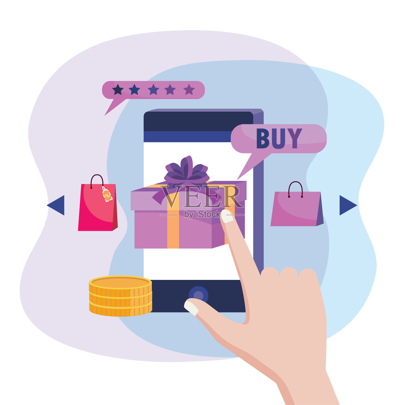 熟练使用智能手机技术和网络设计元素图片