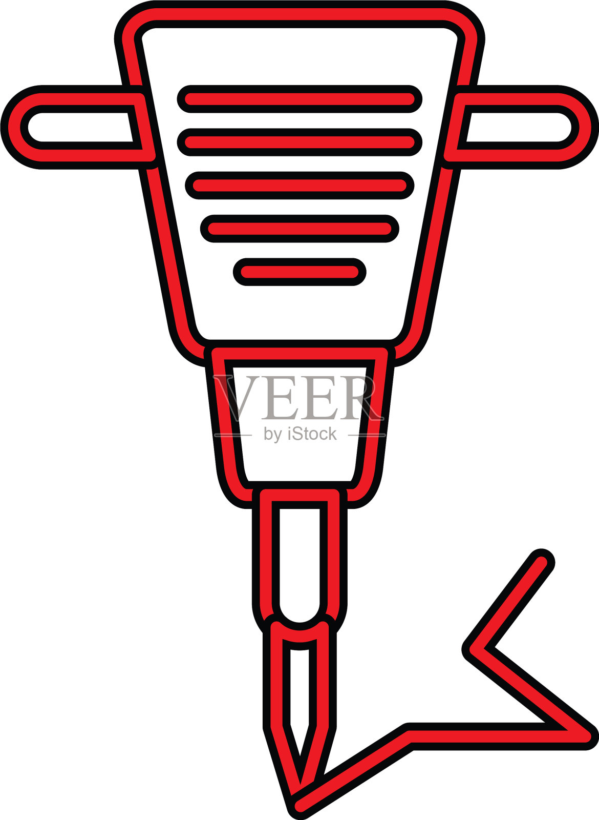 工作完美的图标或pigtogram在填充风格设计元素图片