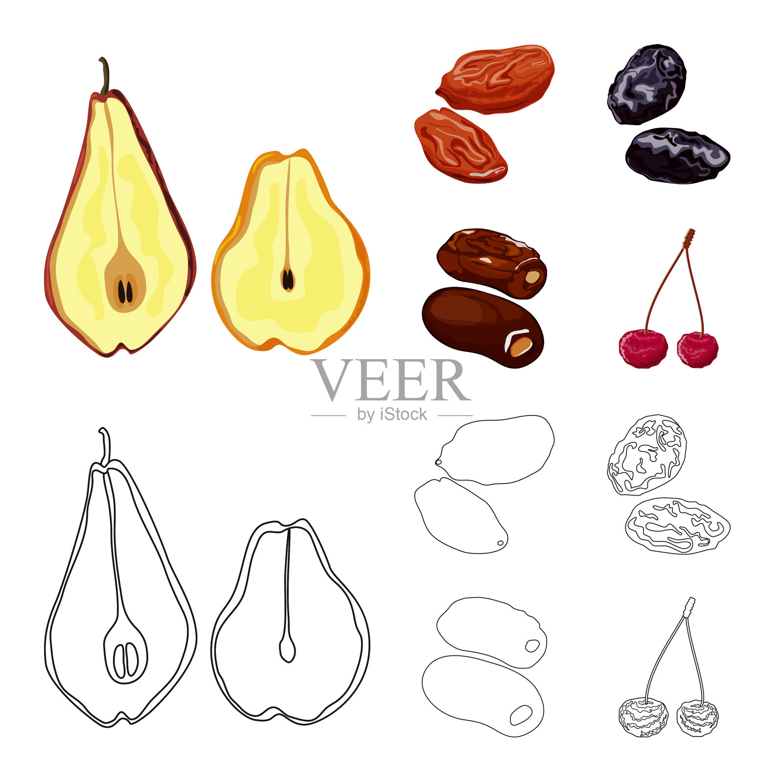 食物和生的符号集图标素材