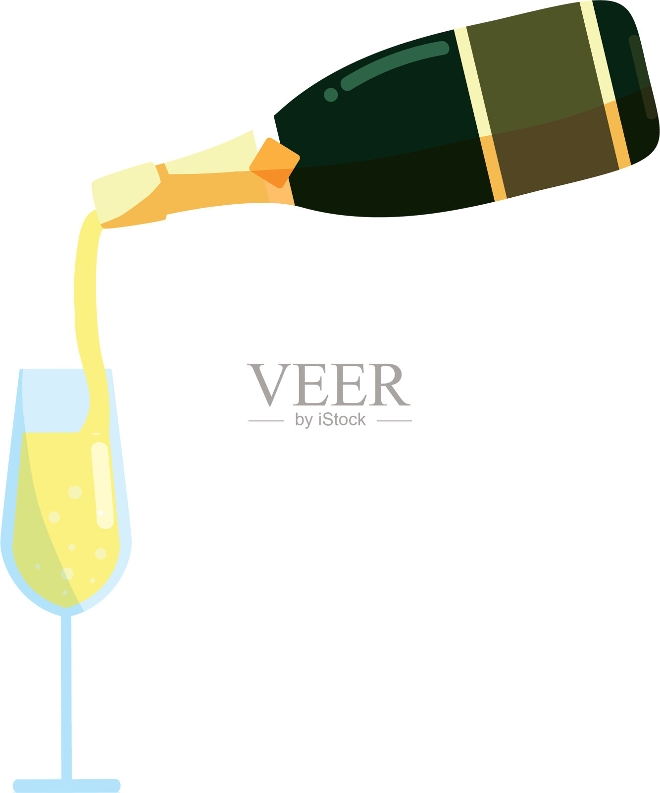 香槟酒瓶图标设计元素图片