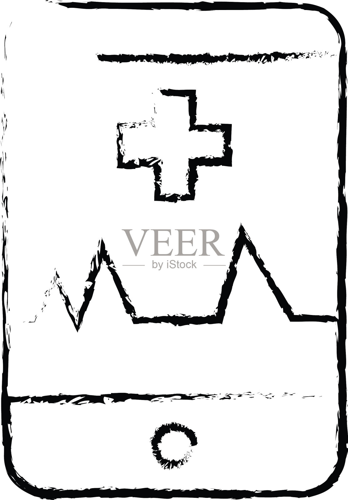 粗线完美的图标或pigtogram设计元素图片
