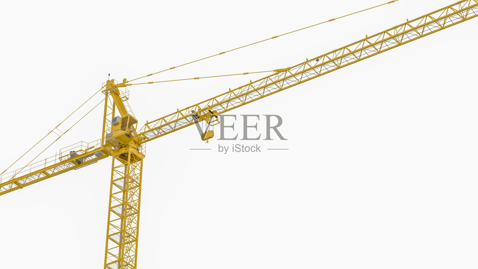 白底黄塔鹤照片摄影图片