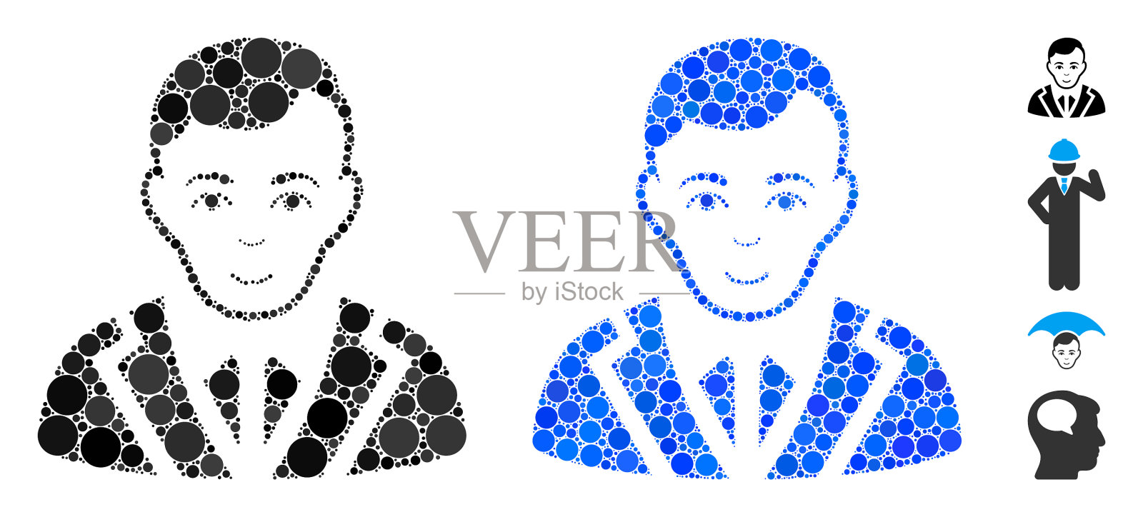 图标圈的高贵构图插画图片素材