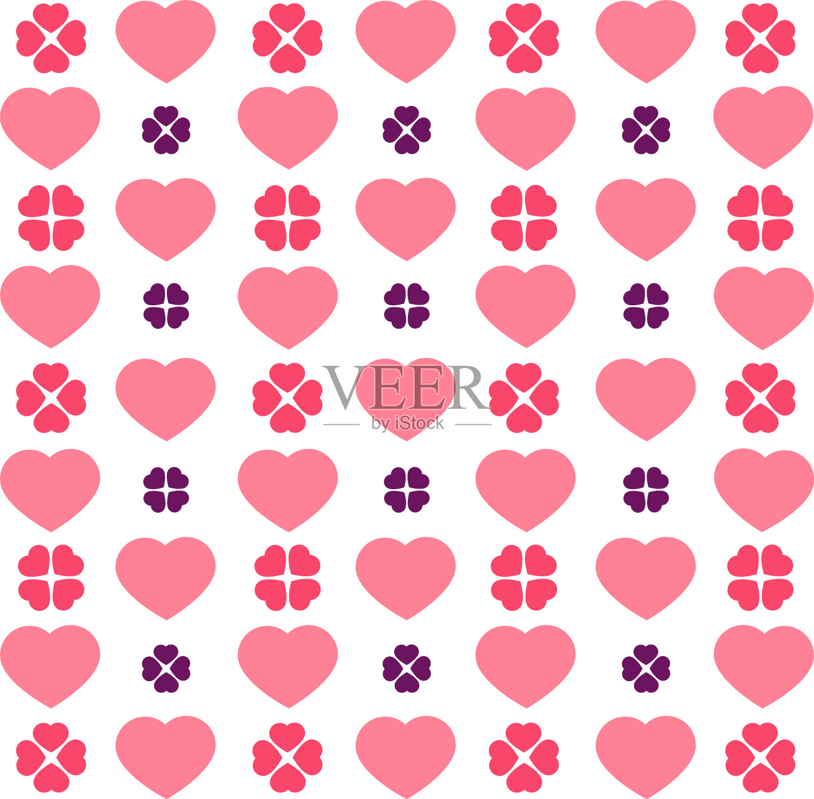 设计模式重复模板与粉红色插画图片素材