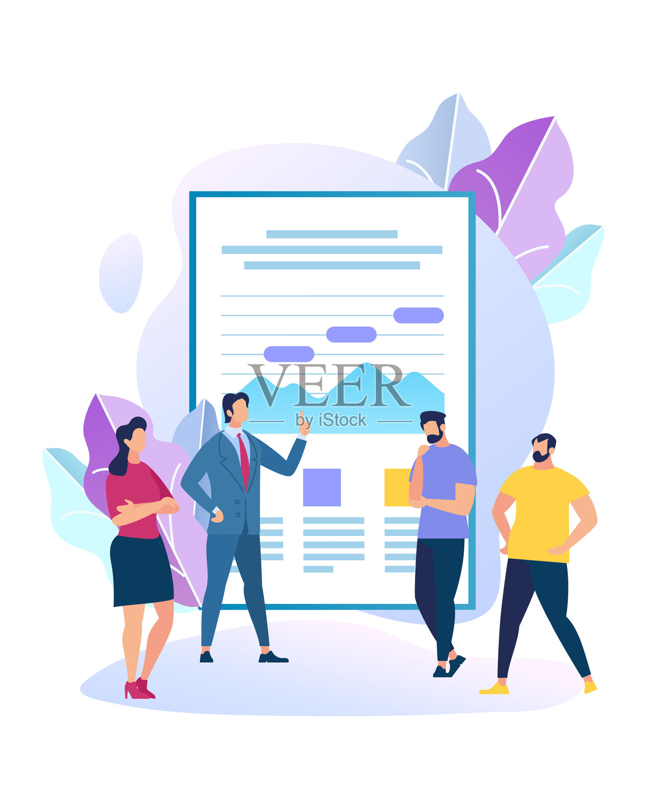 商务研讨会演讲者做报告设计元素图片