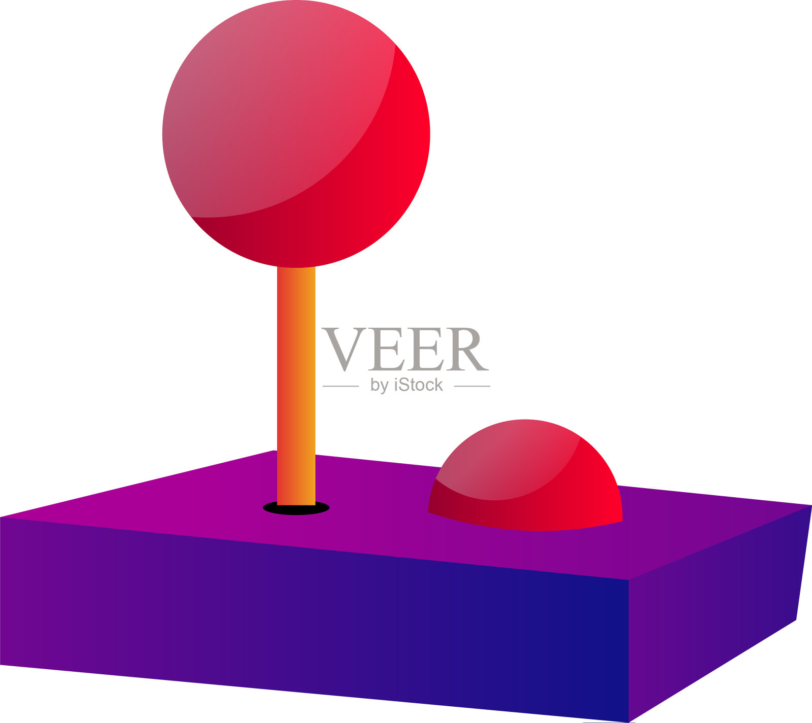 多色操纵杆简单的白色背景设计元素图片