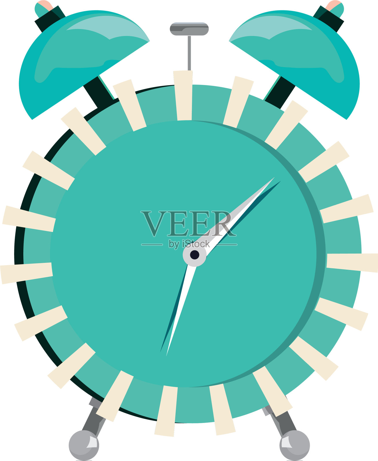 闹钟醒在白色背景设计元素图片