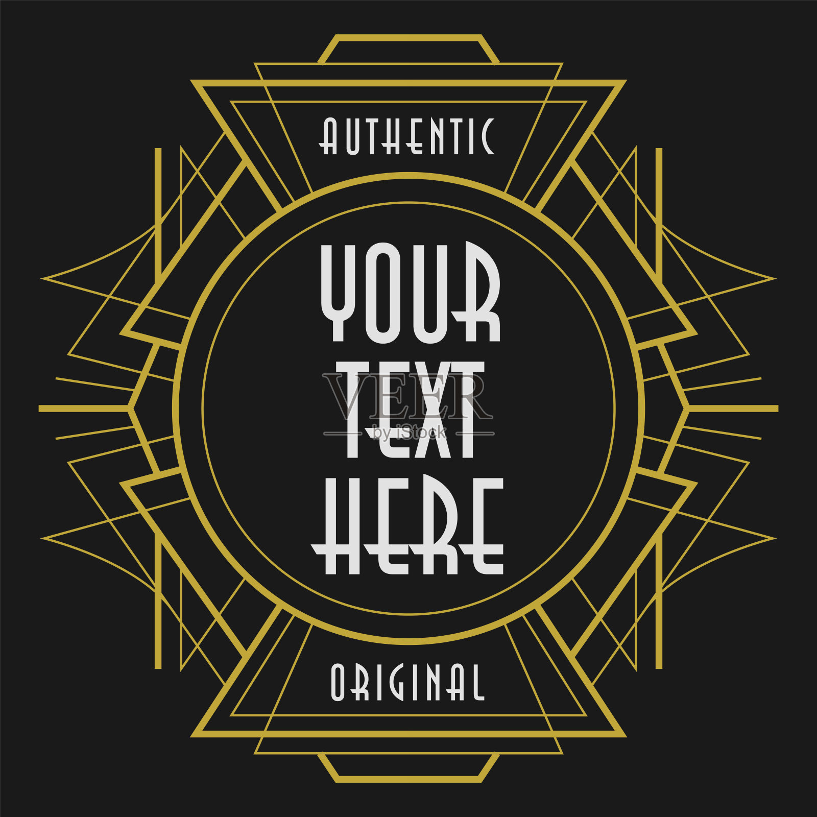 圆形装饰徽章极简线条艺术时尚装饰设计模板设计模板素材