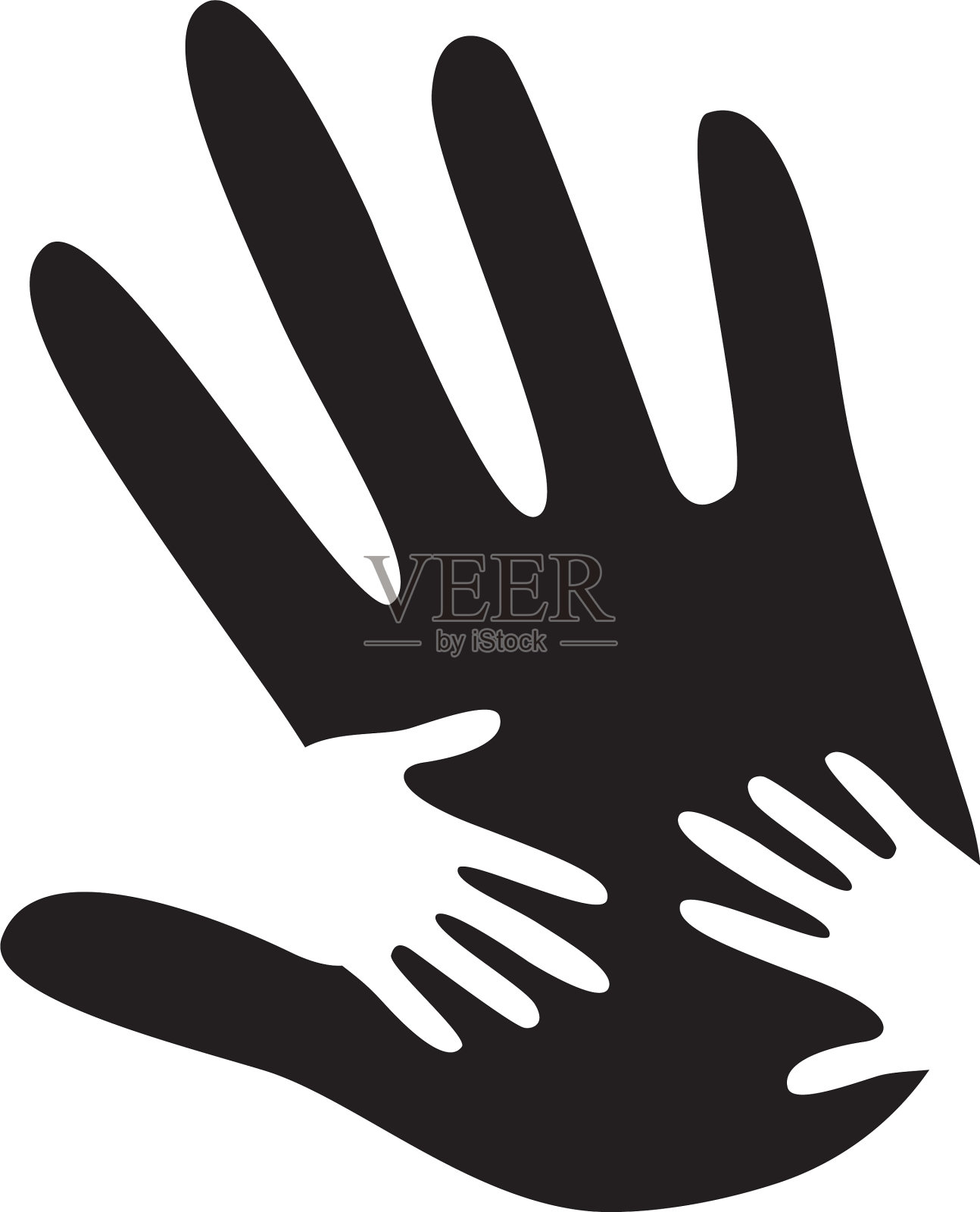 手掌图形设计模板孤立设计元素图片