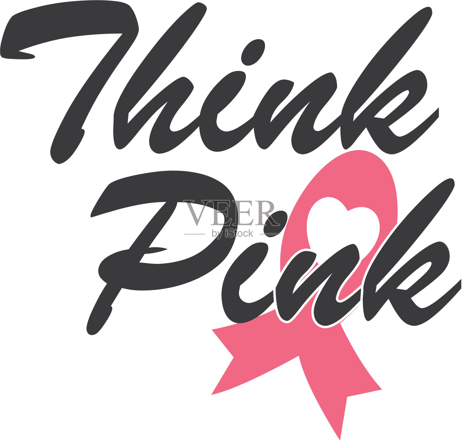 想想粉色的乳腺癌宣传设计元素图片