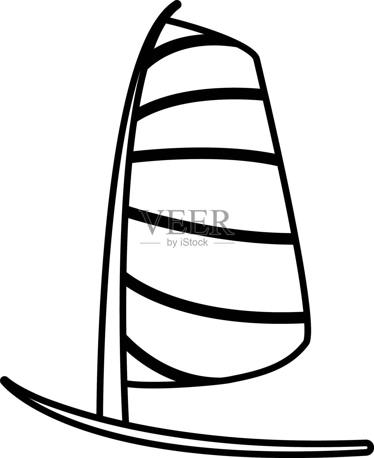 帆船运输旅行孤立的标志设计元素图片