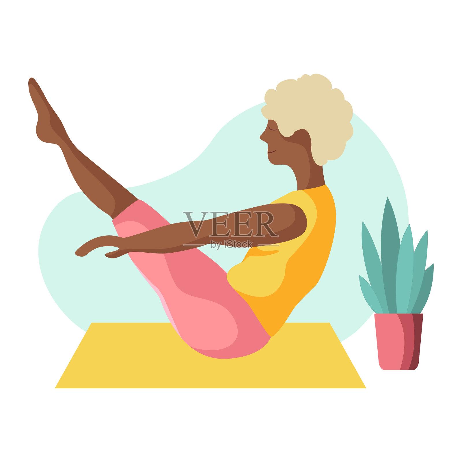 瑜伽不同的人设计元素图片