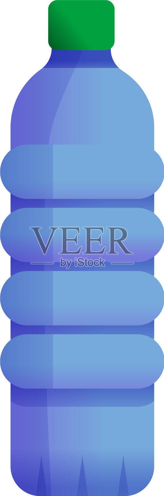 垃圾塑料瓶图标卡通风格设计元素图片