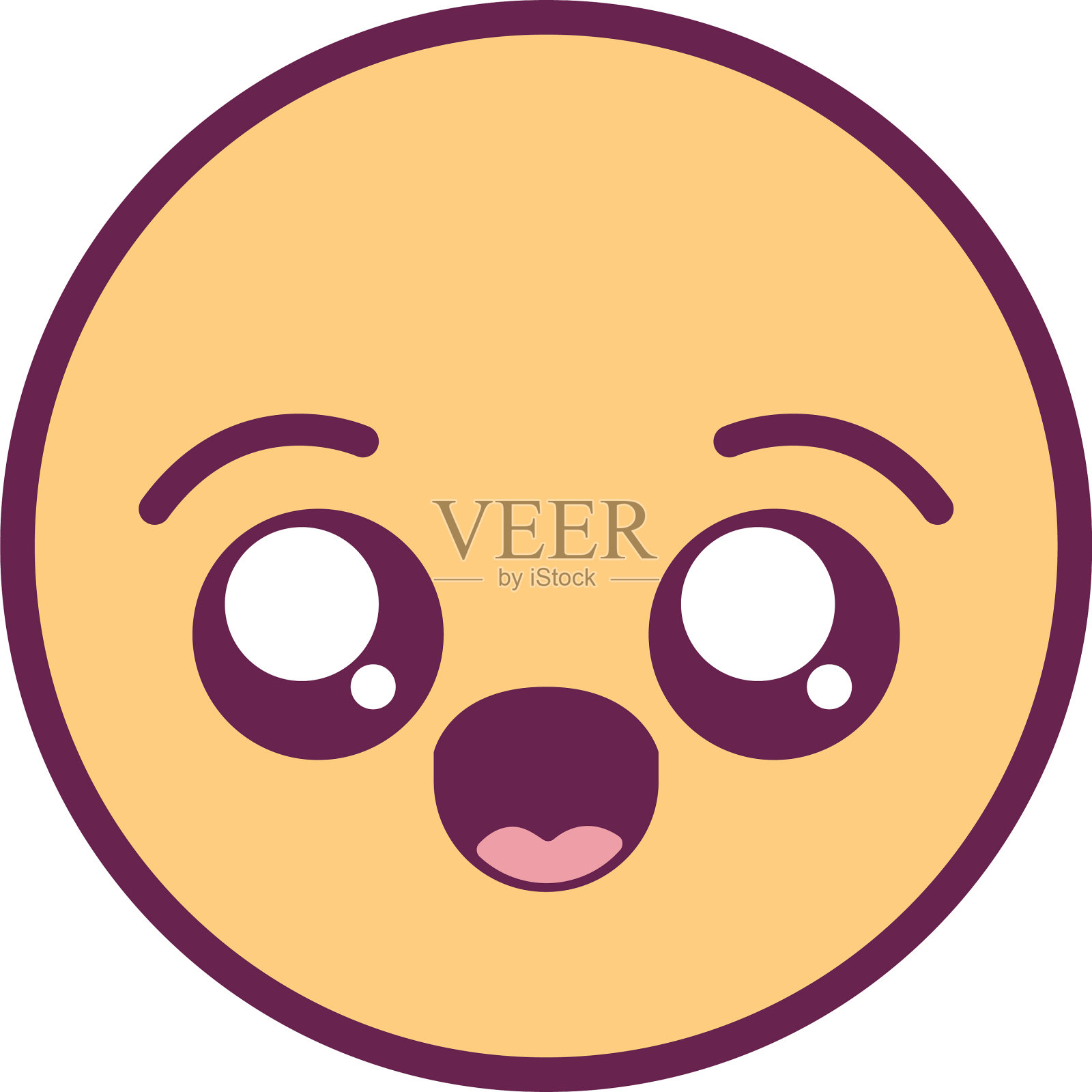 惊喜卡哇伊圈卡通设计设计元素图片