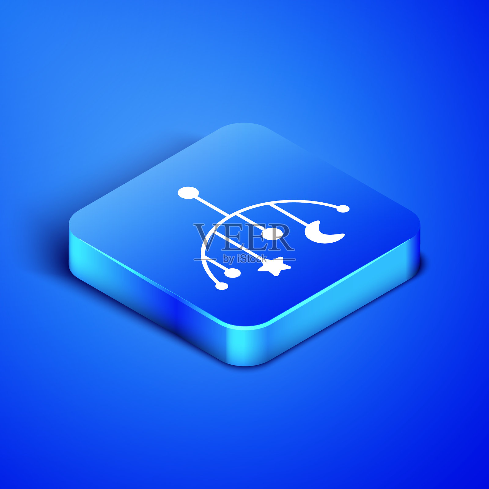 等距倒钩挂玩具图标孤立上图标素材