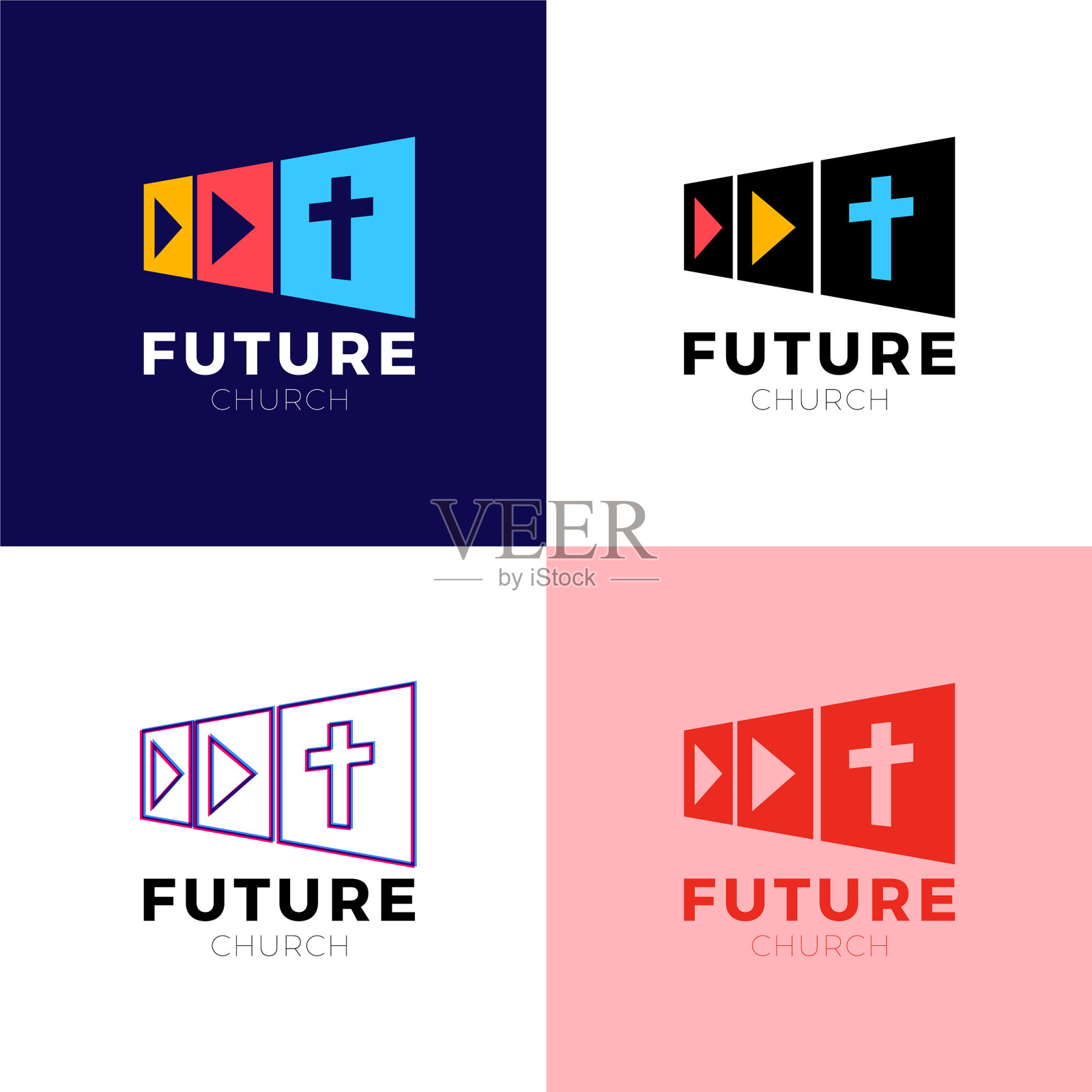 模板基督教标志标志学校学院插画图片素材