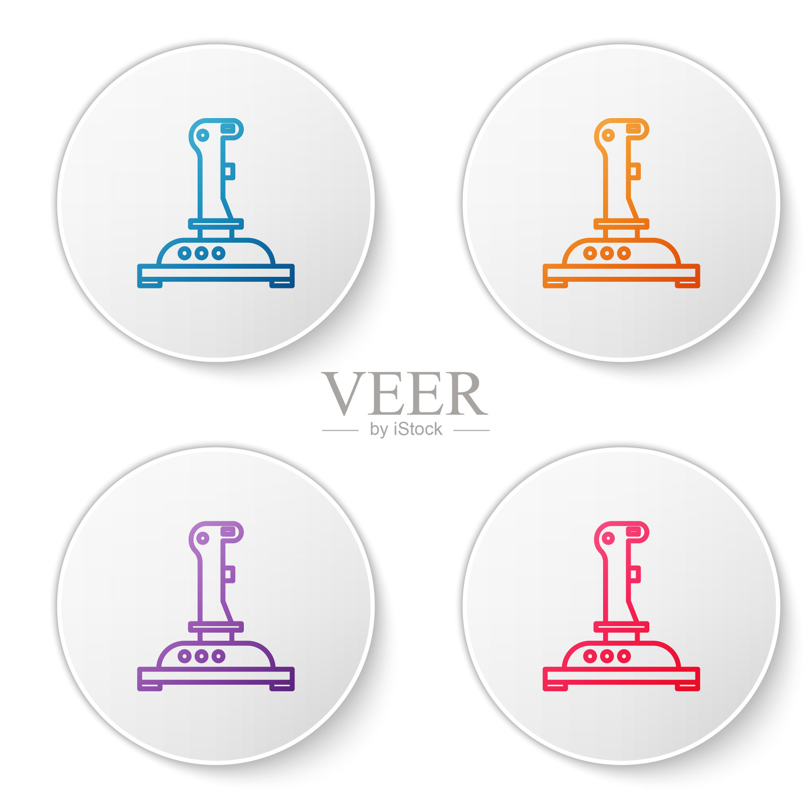 彩色线操纵杆为街机图标图标素材