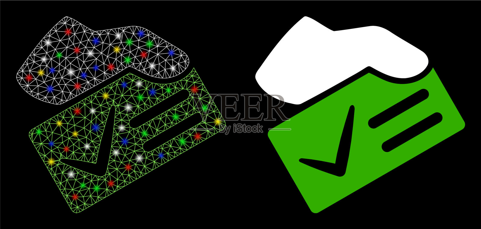 耀斑网胴体投票是与耀斑的图标插画图片素材