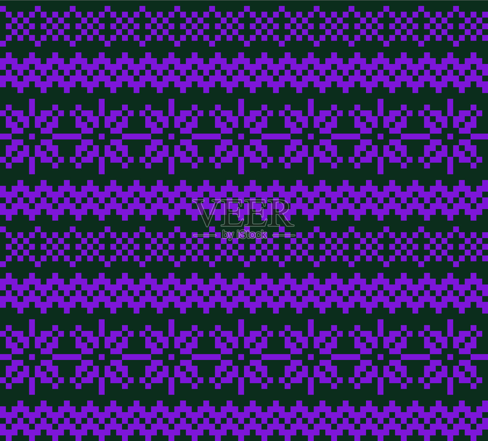 圣诞雪花集市岛无缝图案插画图片素材