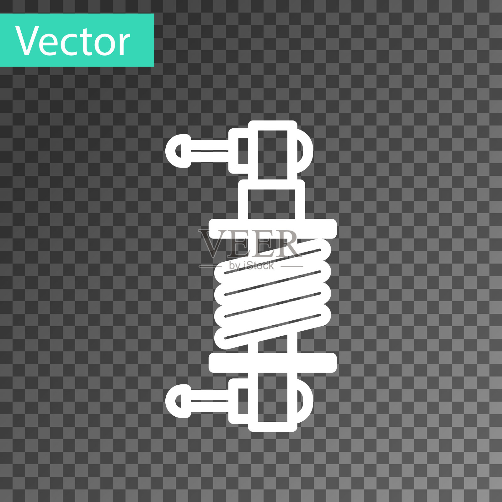 白线减震器图标隔离插画图片素材