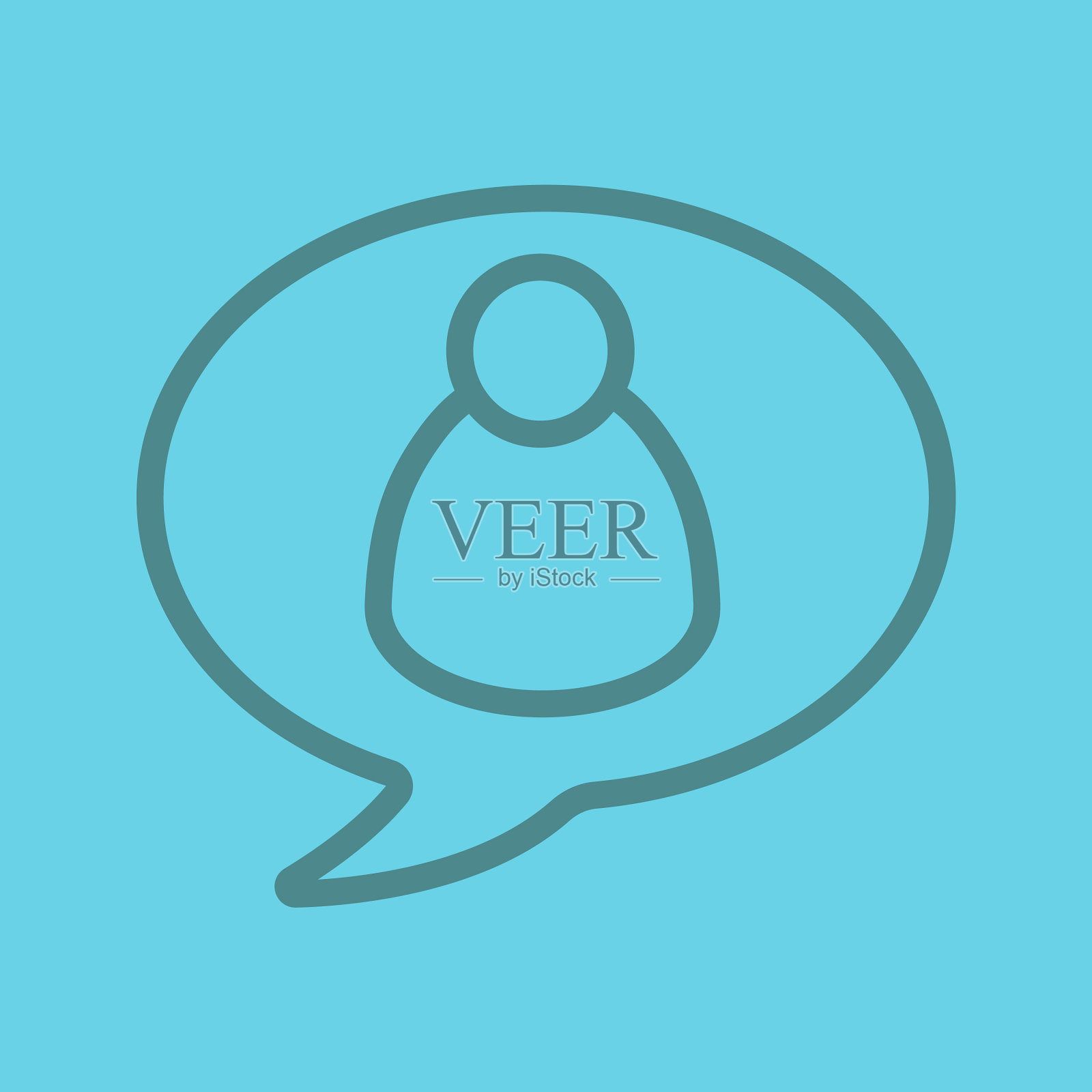 八卦彩色线性图标图标素材