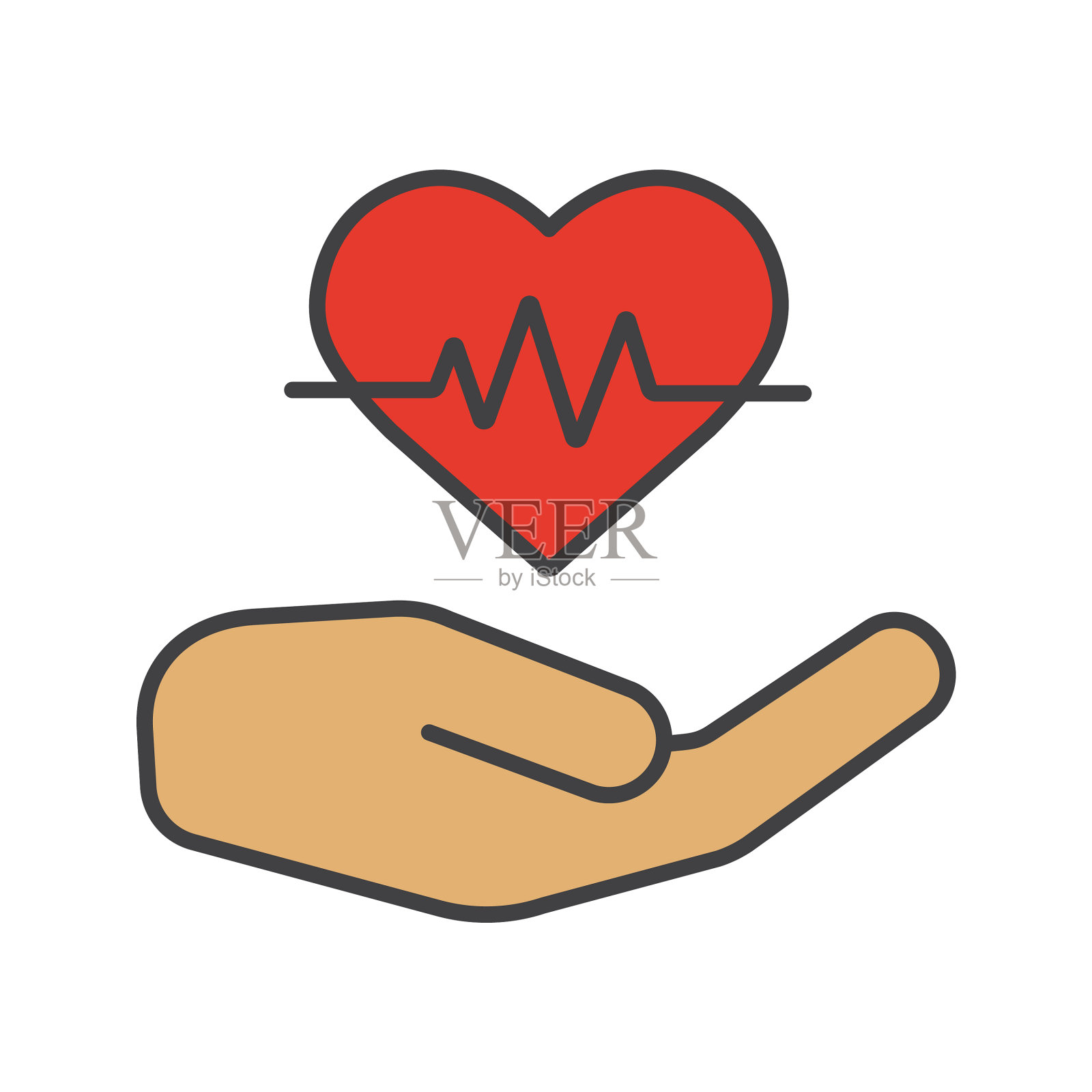 爱心彩色图标图标素材