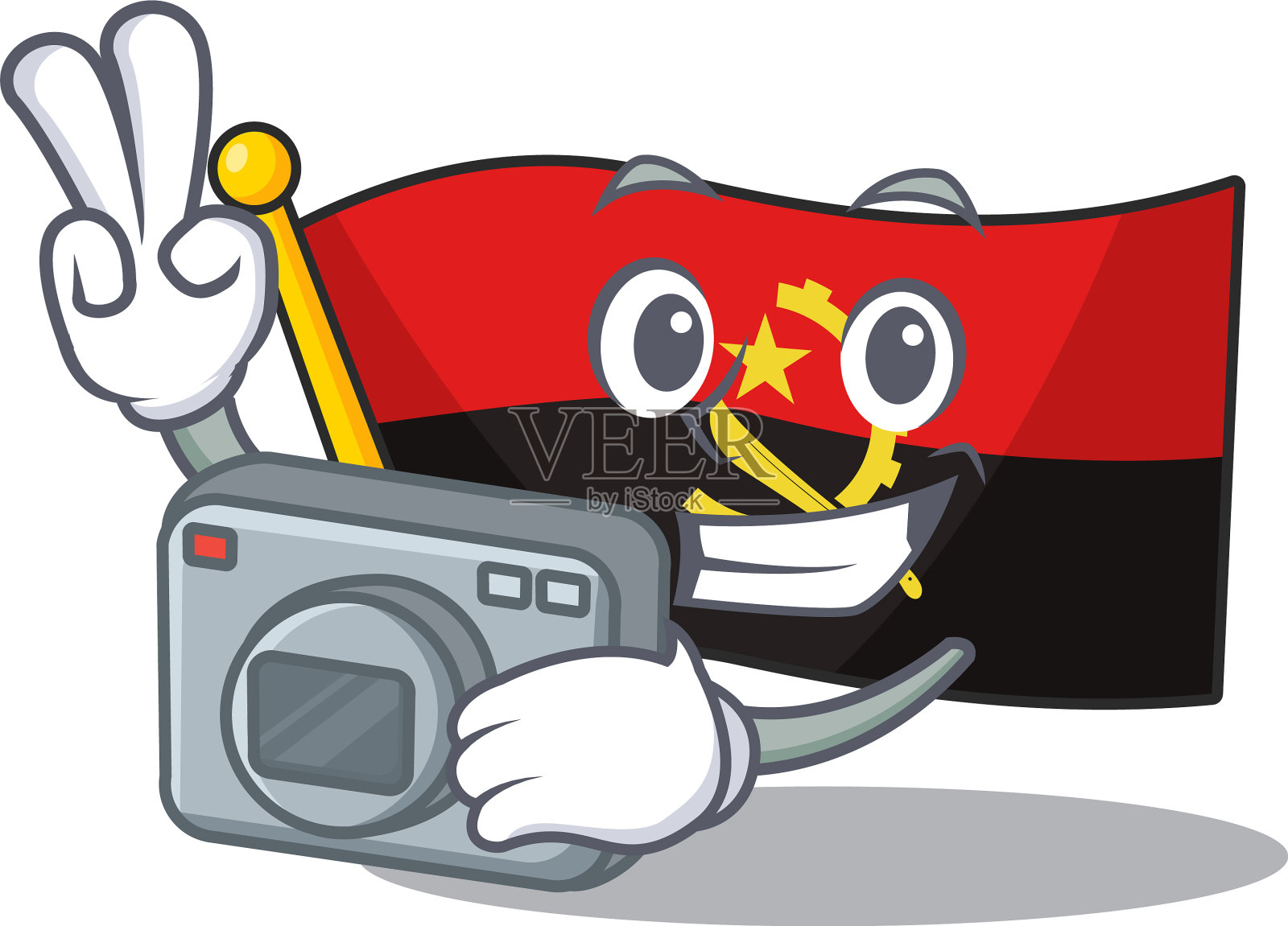 一位专业摄影师展示安哥拉画卷插画图片素材