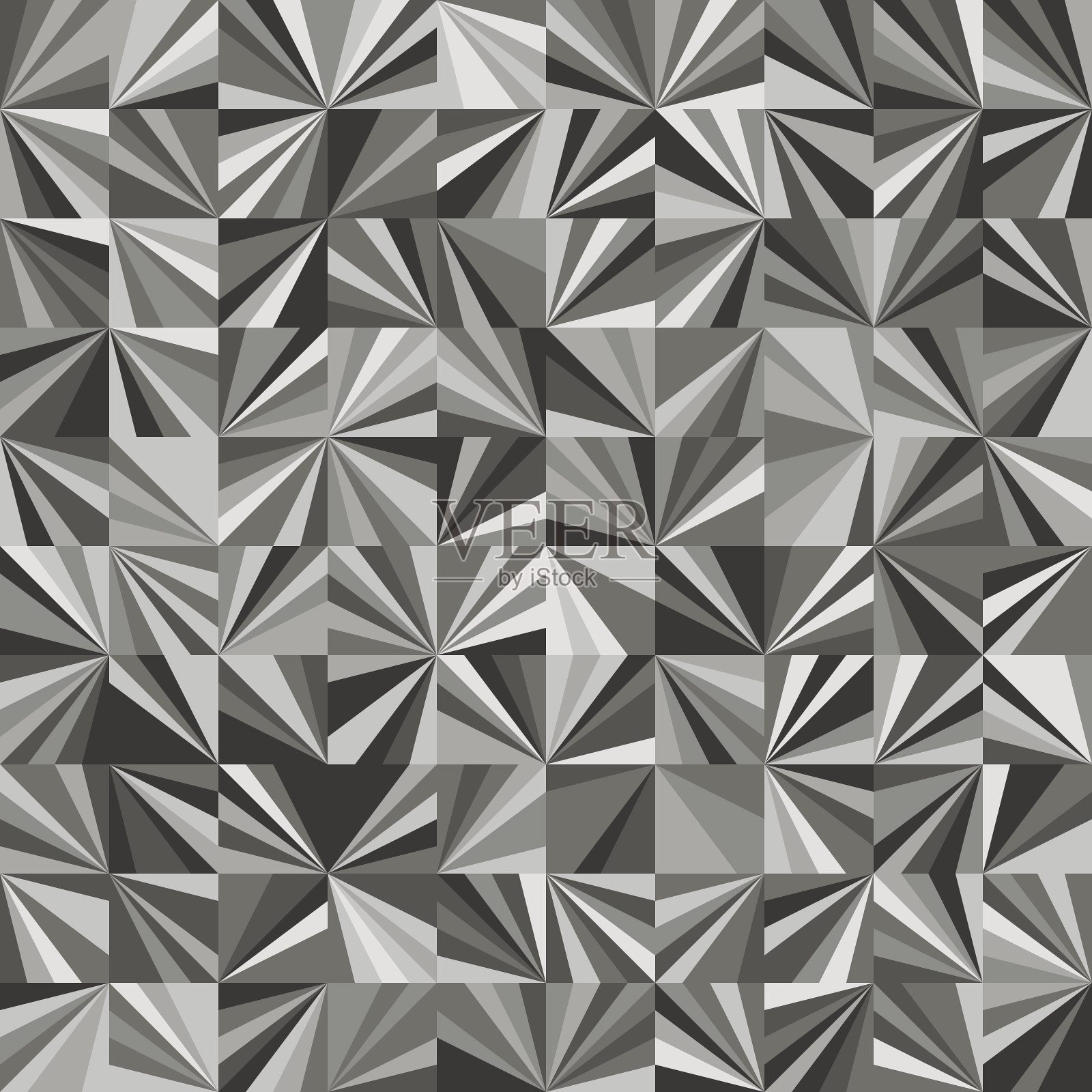 时髦风格化的地理三角形正方形瓷砖图案插画图片素材