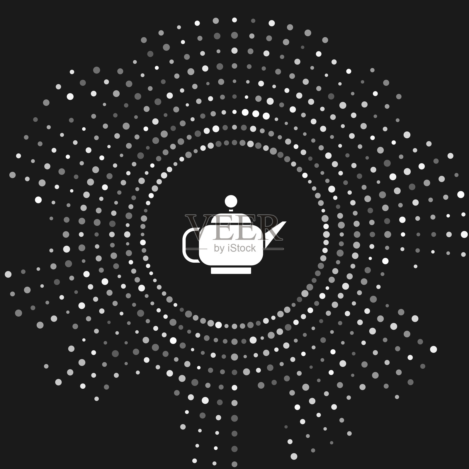 白色传统日本茶道图标插画图片素材