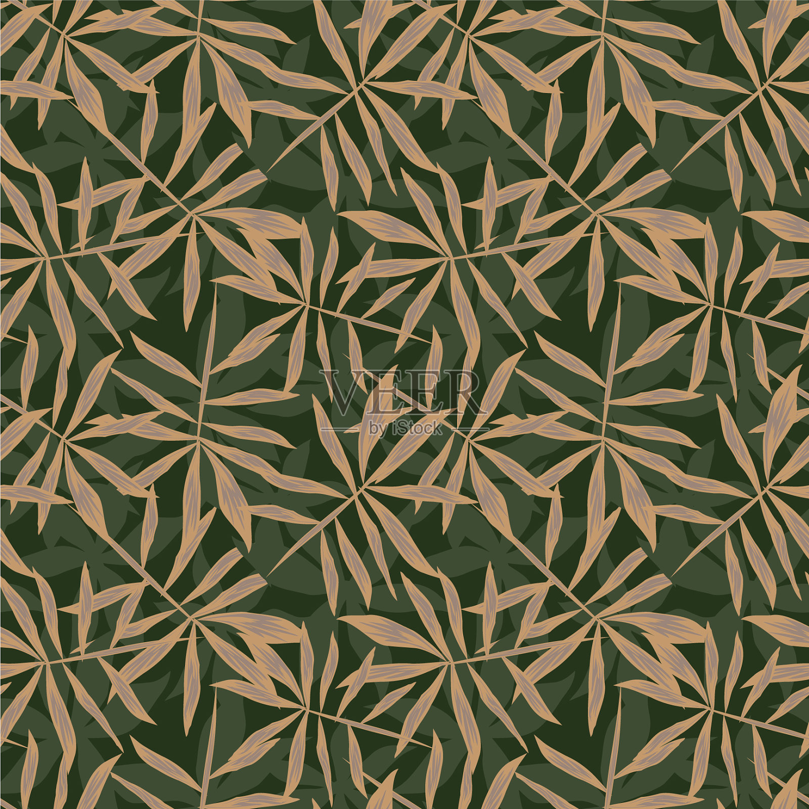 五彩缤纷的热带花卉无缝图案插画图片素材