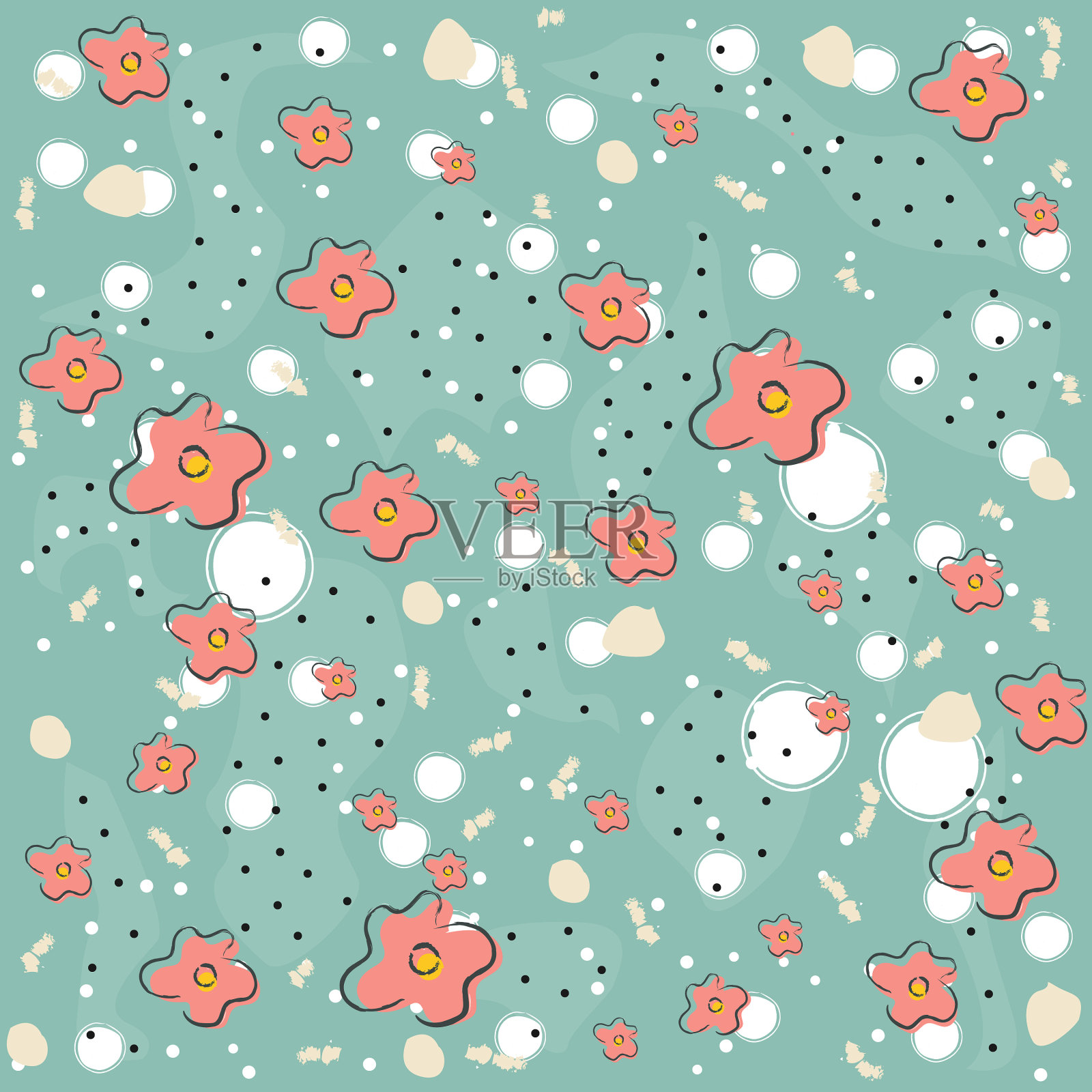 花型无缝图案设计独特精致插画图片素材