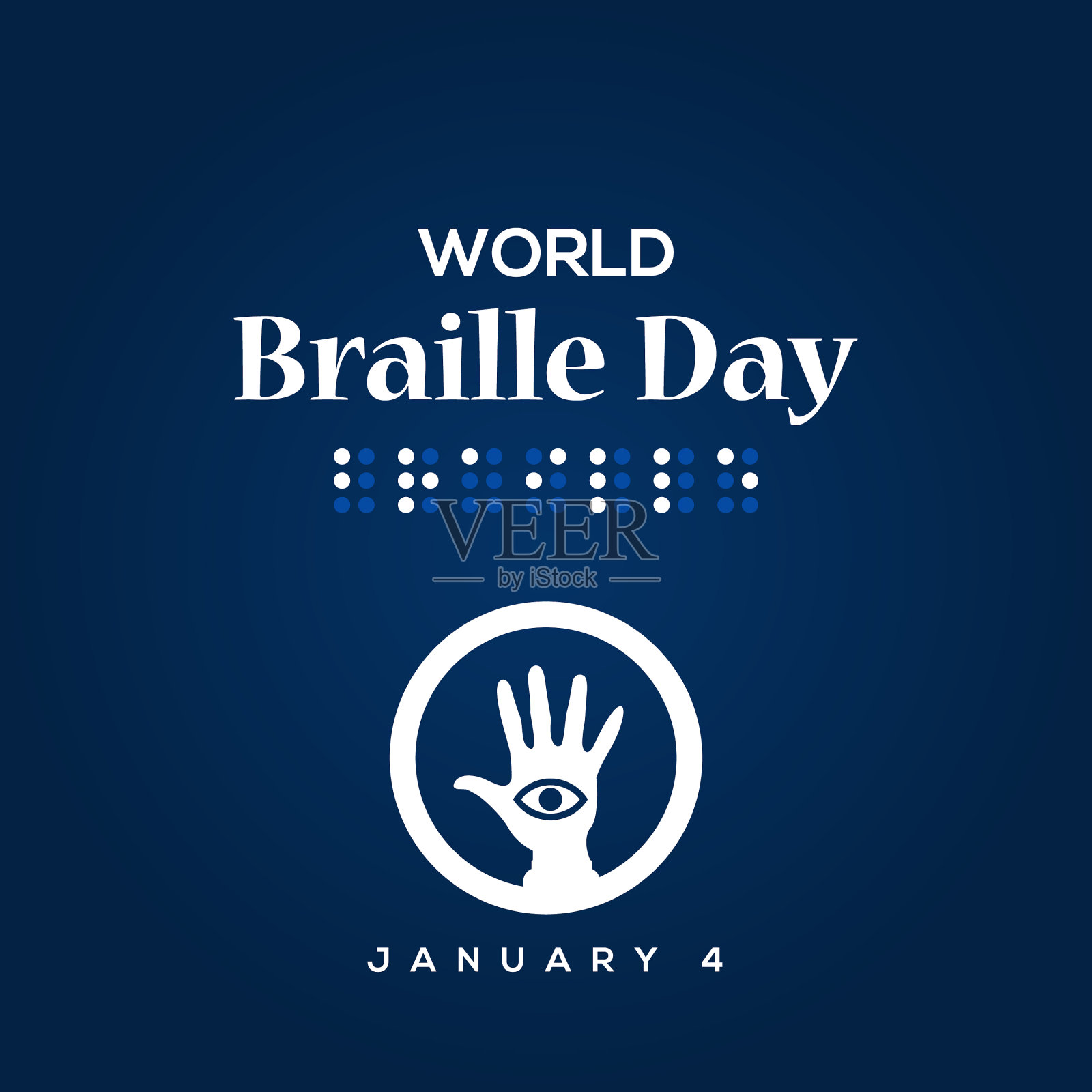 世界盲文日设计模板插画图片素材
