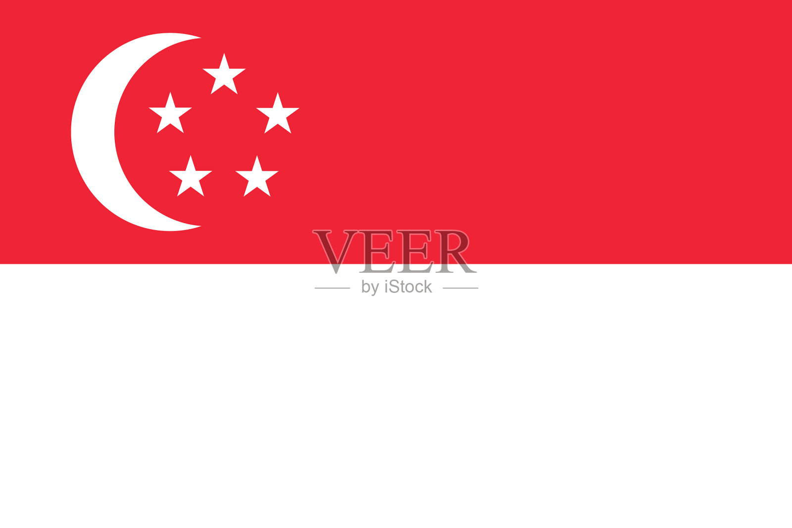 新加坡国旗的官方颜色和比例插画图片素材