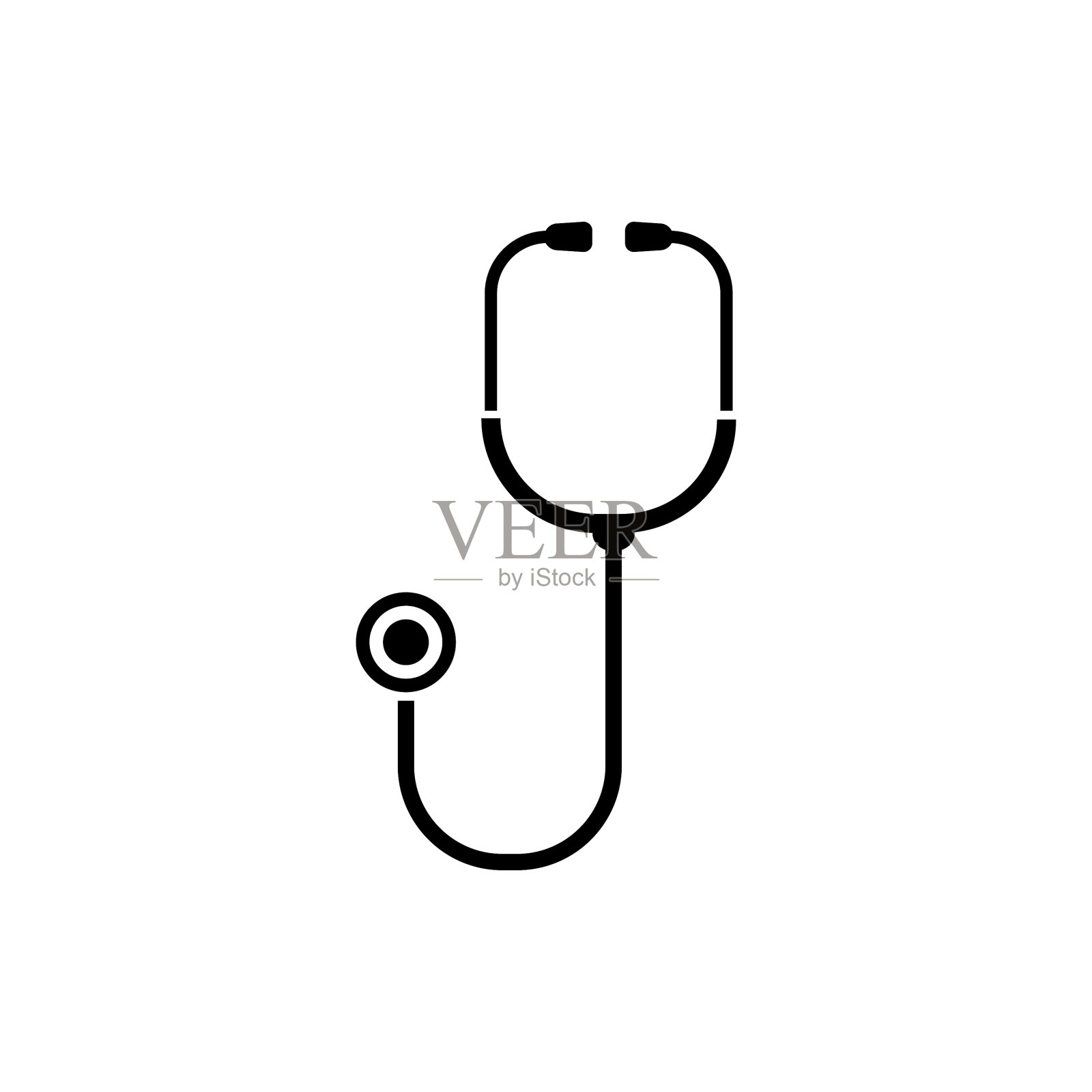 听诊器图标孤立在白色背景上图标素材