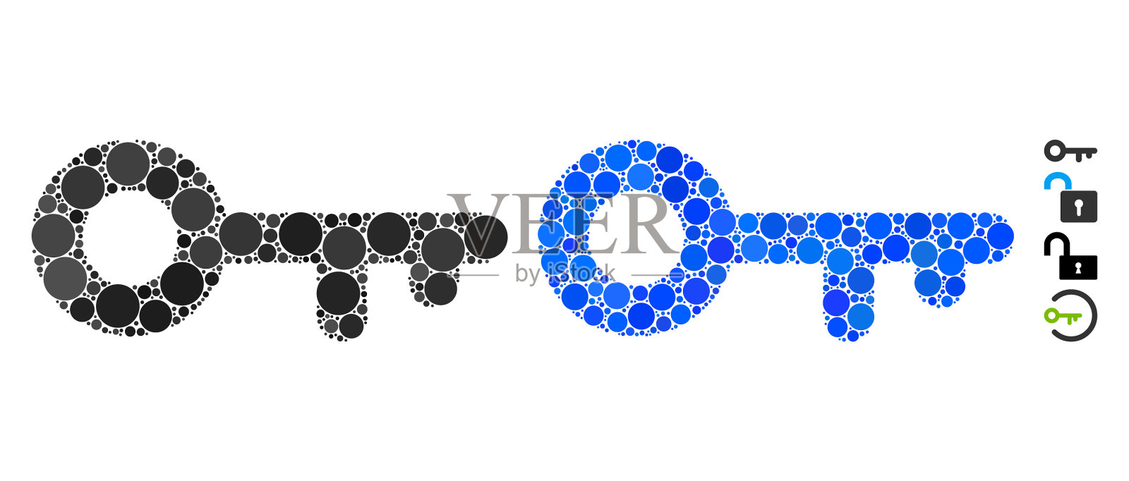 关键马赛克图标圆点插画图片素材