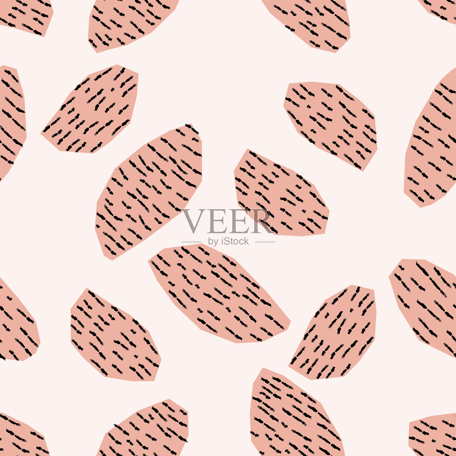 可爱的宝石背景无缝图案搭配插画图片素材