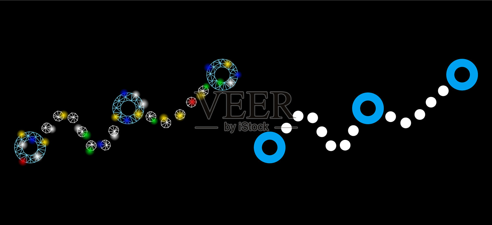 耀斑网格2d点点图表图标插画图片素材