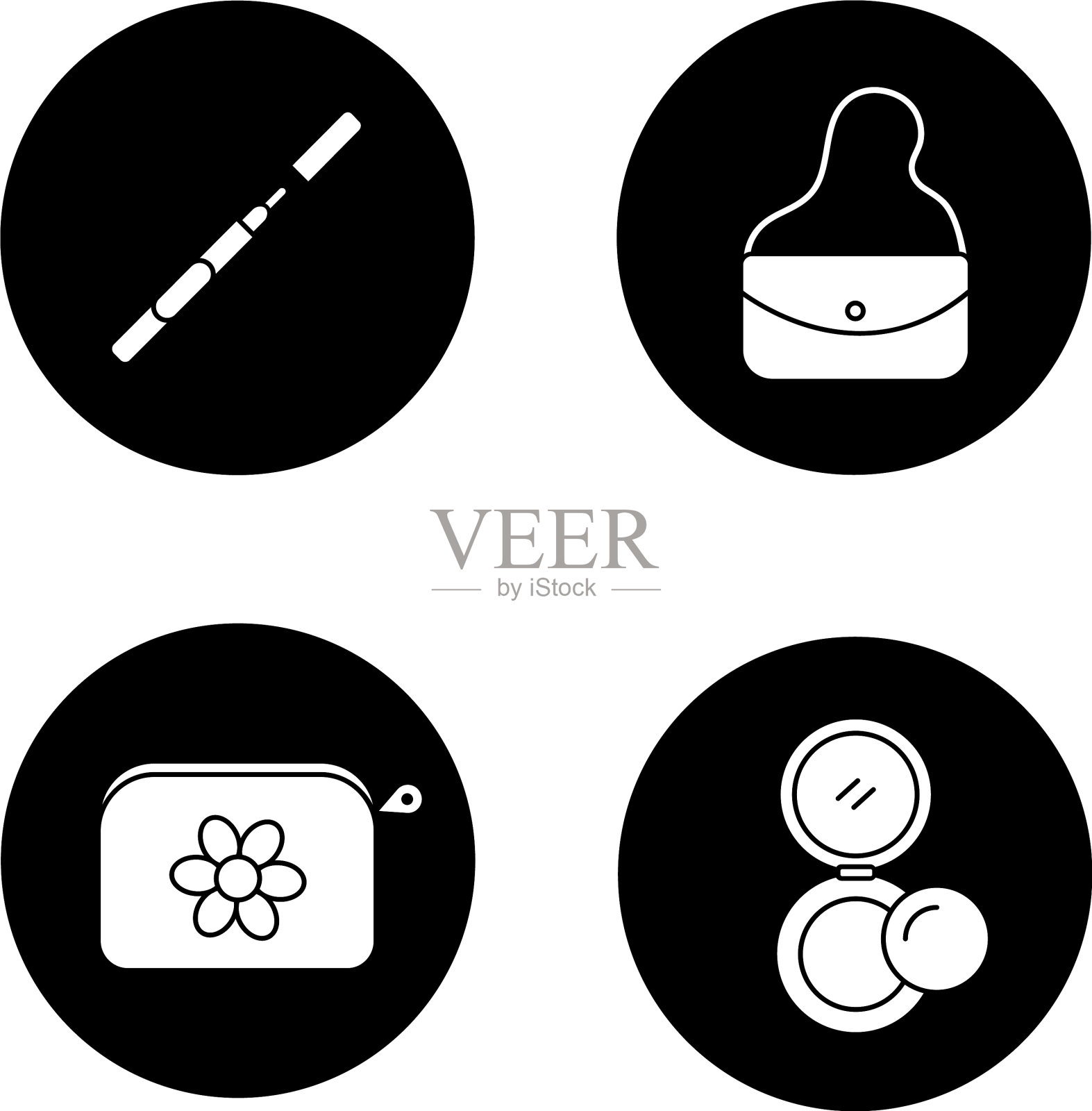 化妆品字形图标集图标素材