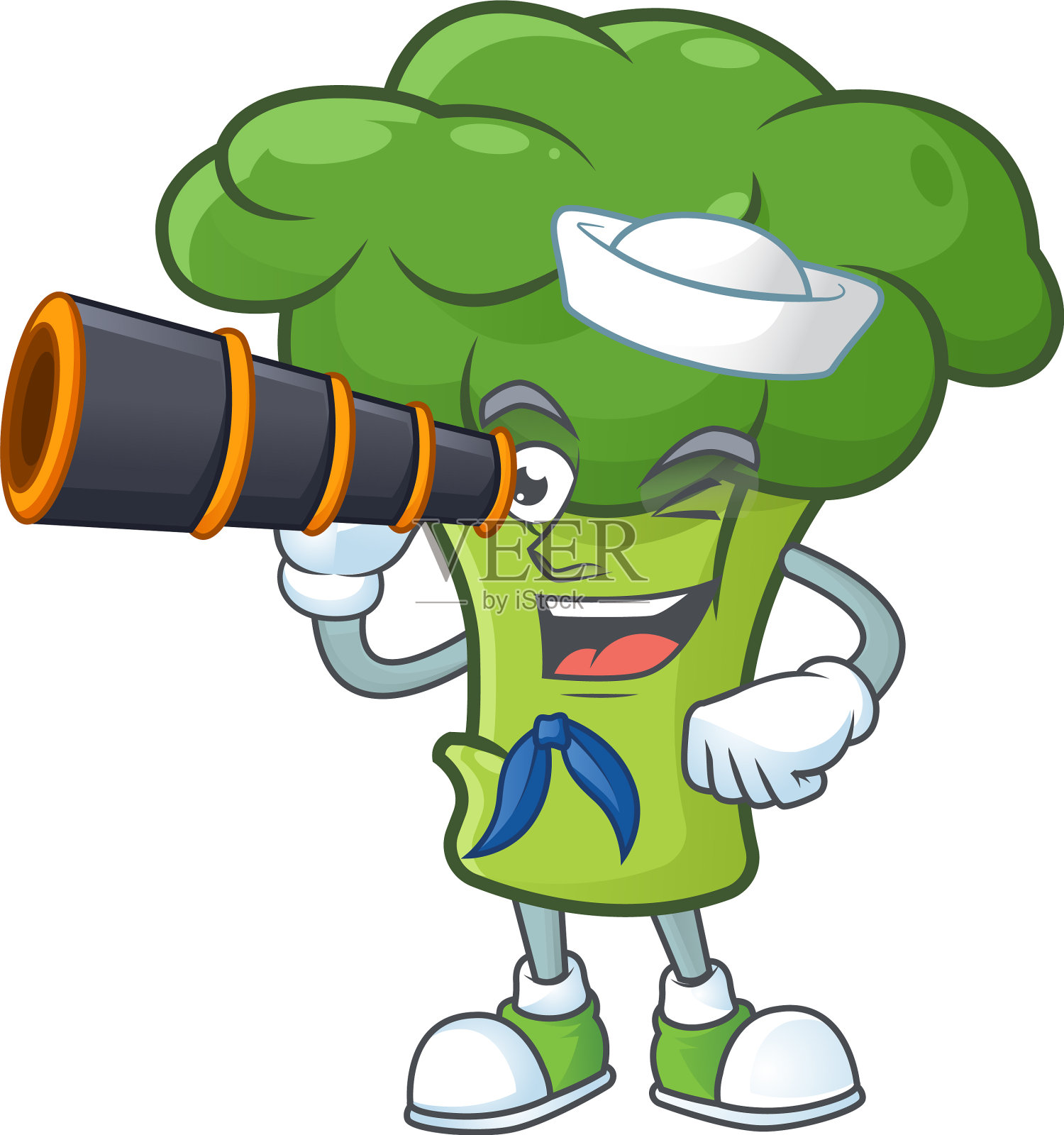 图片微笑快乐水手绿色花椰菜设计元素图片