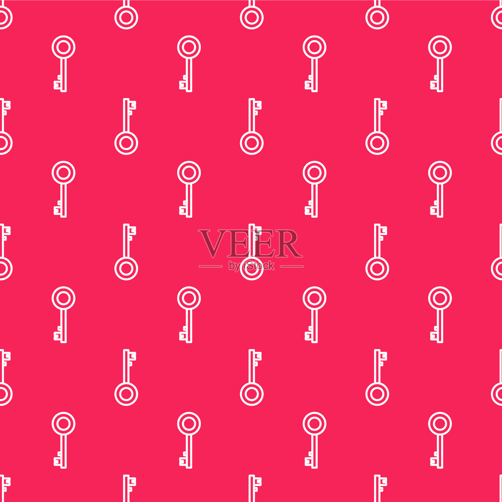 白线海盗键图标隔离无缝插画图片素材