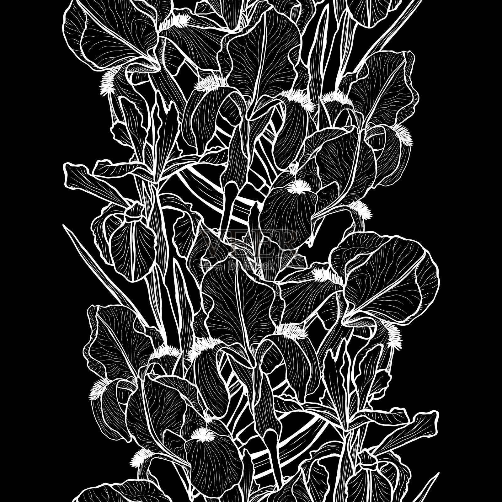 花卉无缝模式插画图片素材